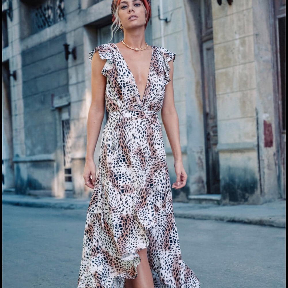 Kivari Leopard Wrap Dress